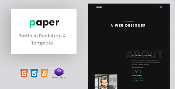 Paper - Personal Bootstrap Portfolio Template