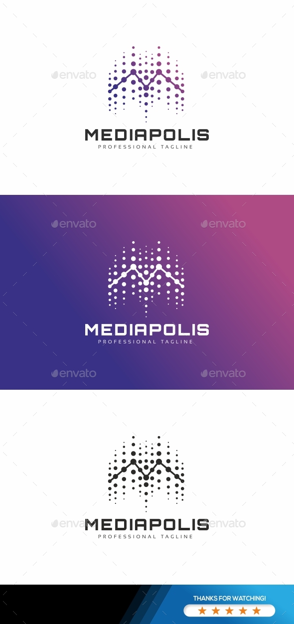 Mediapolis M Letter Logo