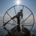Burmese fisherman catching fish in traditional way. Inle lake, Myanmar - PhotoDune Item for Sale
