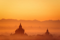 Ancient Buddhist Temples of Bagan Kingdom at sunrise. Myanmar (Burma) - PhotoDune Item for Sale
