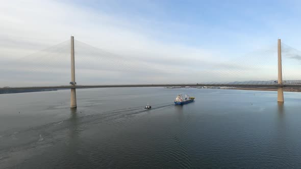 Boats sailing in the Firth of Forth, Edinburgh