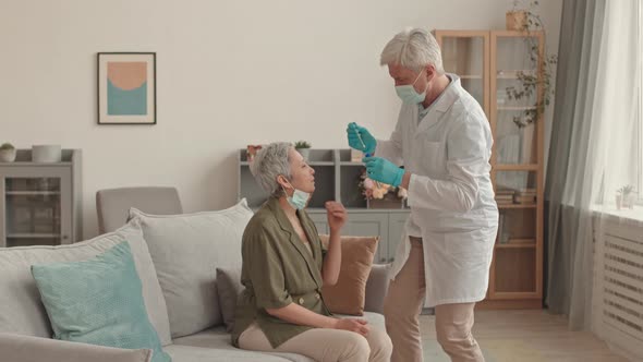 Doctor Testing Patient for Coronavirus