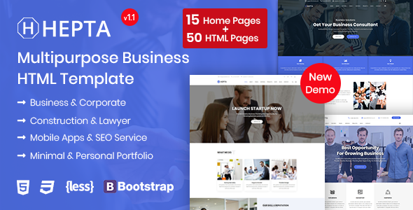 Hepta - Multipurpose Business HTML Template