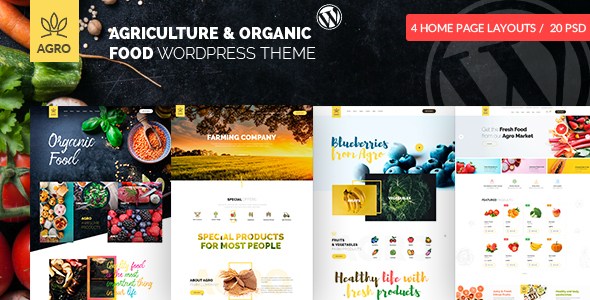 Agro - Organic Farm Agriculture WordPress Theme