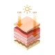 Uvb Uva Rays From Sun Penetrate Into Epidermis - GraphicRiver Item for Sale