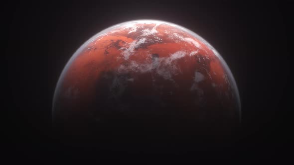 4K Looped Rotation Mars Planet