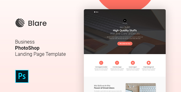 Blare - PSD Business Landing Page Template