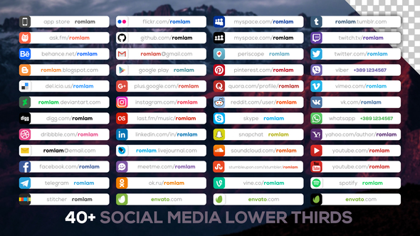 Social Media Lower Thirds alt