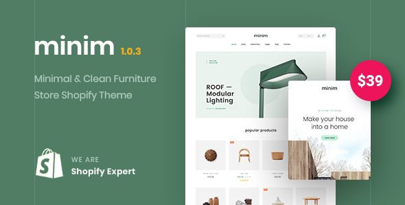 Minim - Minimal &amp; Clean Furniture Store Shopify Theme (Mobile Friendly)