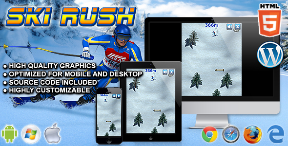 Ski Rush - gra sportowa HTML5