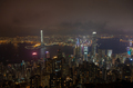 Cityscape Hong Kong Yau Tsim Mong flashing skyscraper - PhotoDune Item for Sale