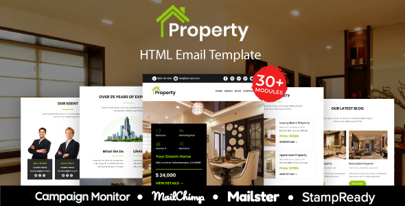 Property - Multipurpose Responsive Email Template 20+ Modules - Mailster & Mailchimp