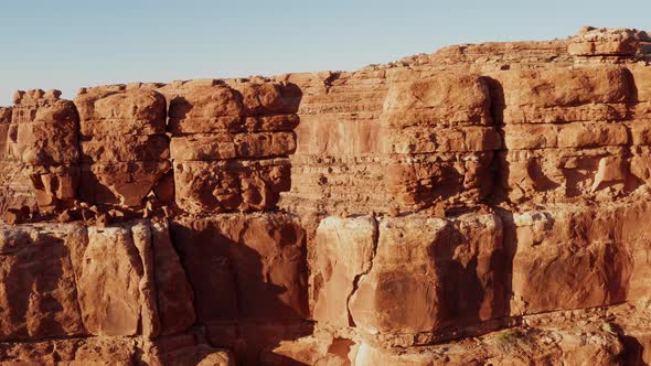 Aerial shot of the amazing rock formations on southern Utah.