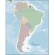 Map of South America Continent with Countries - GraphicRiver Item for Sale