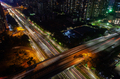 illuminated overpass road over highway in Shenzhen - PhotoDune Item for Sale