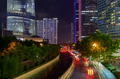 Night traffic on Pudong New Area highway in China - PhotoDune Item for Sale