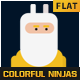Colorful Ninjas Flat - GraphicRiver Item for Sale
