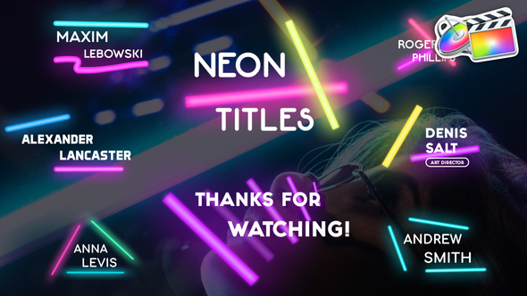 Neon Lights Titles | FCPX alt