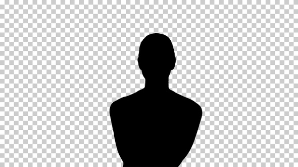 Silhouette woman , Alpha Channel alt