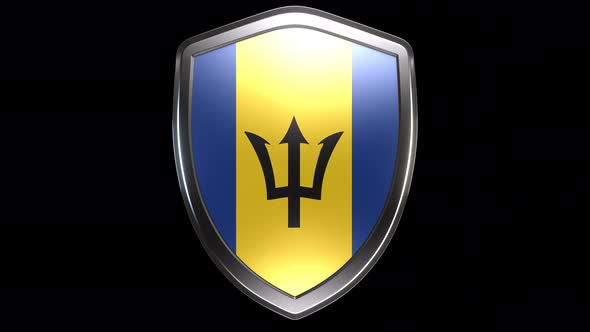 Barbados Emblem Transition with Alpha Channel - 4K Resolution