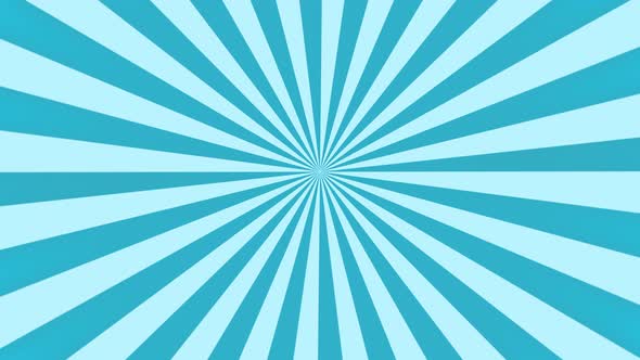Rotating blue and white sunburst circle motion background. Seamless loop, 4k video.