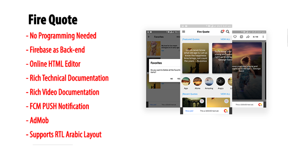 Fire Quote | Native Android Quote & Status App with Firebase Back-end