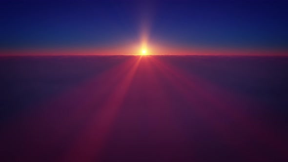 Flight Above The Clouds During Sunrise alt