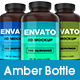Realistic 3d Amber Pills Bottle Mockup - GraphicRiver Item for Sale