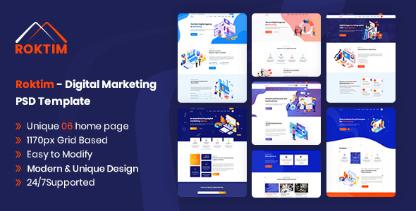 Roktim - Digital Marketing PSD Template