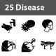 Disease Glyph Vector Icons - GraphicRiver Item for Sale
