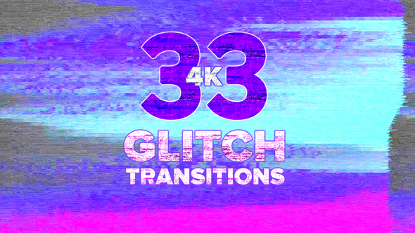 4k Glitch Transitions Pack