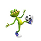 3D Illustration of a Frog with a Soccer Ball - GraphicRiver Item for Sale