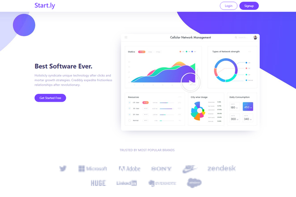 Startly Template Kit for Startups, SaaS & Software