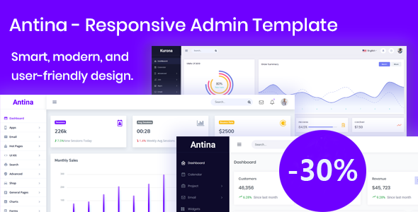 Antina - Responsive Bootstrap Admin Template