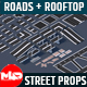 Roads, Rooftop & Street Elements 3 in 1 - 3DOcean Item for Sale