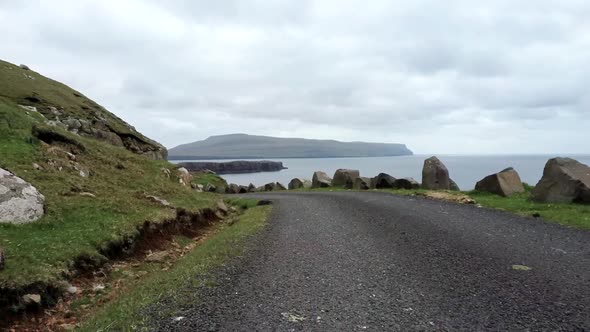 Road Near the Cliffs Over the Ocean