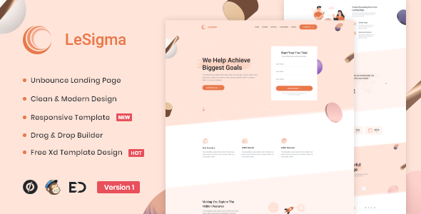 Introducing LeSigma: A Captivating Isometric Business Landing Page for Unbounce