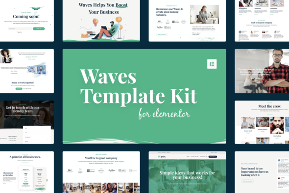 Waves - Startup Agency Elementor Template Kit