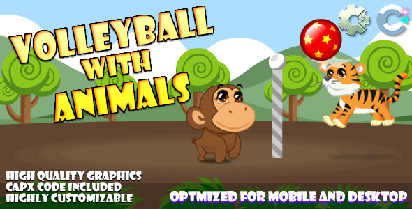 Volley Ball With Animals (C2,C3,HTML5