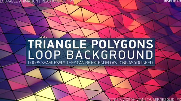 Triangle Polygons Loop Background