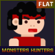 Monsters Hunters Flat - GraphicRiver Item for Sale