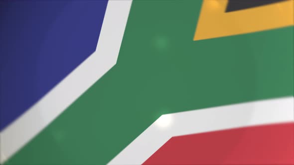 Plate with Flag of South Africa on the Table