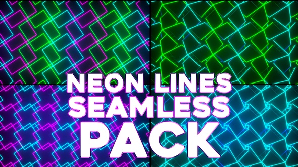 Neon Lines Seamless Wall Pack