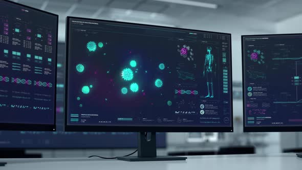 Innovative Microscopic Scan System Ui Researching Sars-Cov-2 Bacterias alt