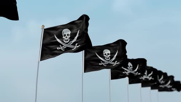 Pirate Row Of Flags 