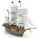 HMS Beagle, wood ship, old ship - 3DOcean Item for Sale