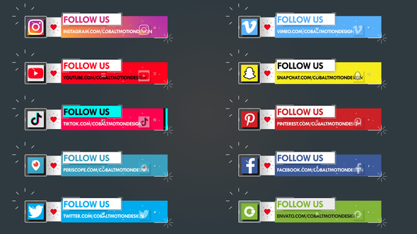 Social Media Lower Thirds 4K alt