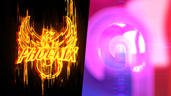 Abstract Glitch Logo Intro alt