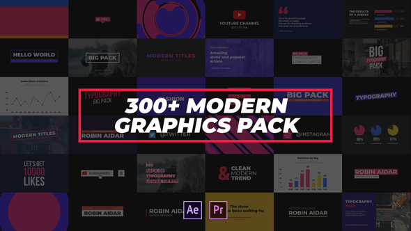 300+ Modern Graphics Pack