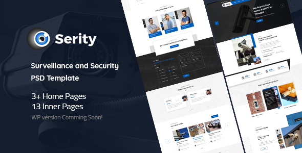 Serity - Surveillance and Security Cameras PSD Template